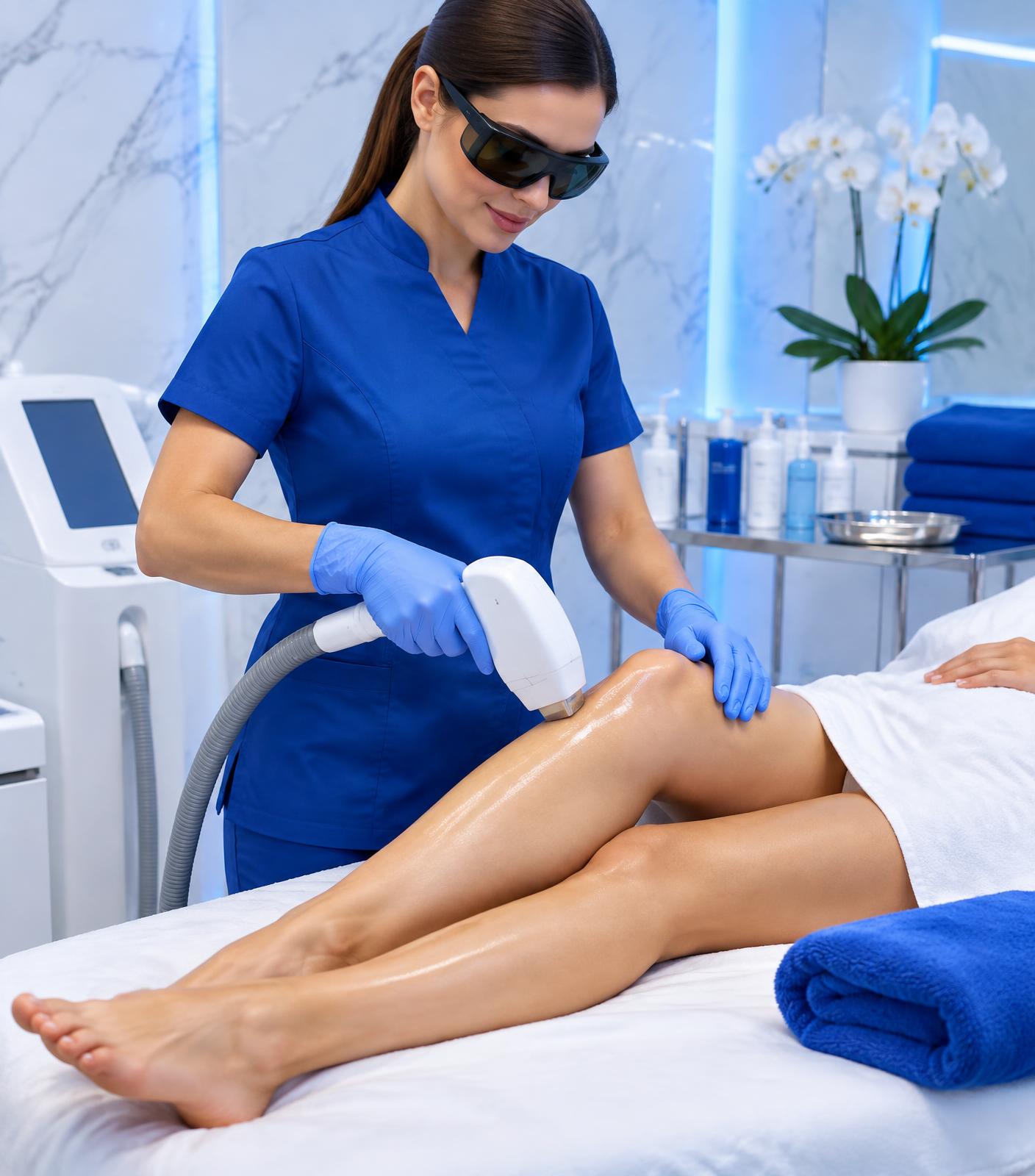 Sessão de depilação a laser na Milena Spa